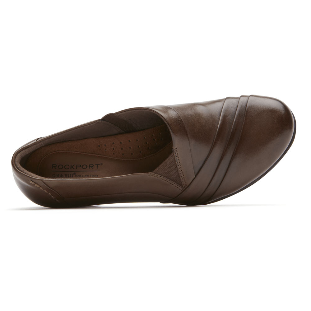 Rockport Slip-Ons Dame Brune - Cobb Hill Abbott - YPIH74360